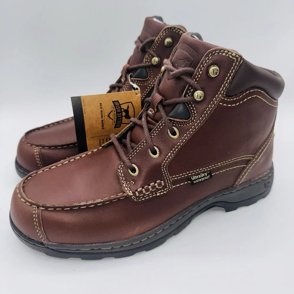 Irish Setter Soft Paw Boots Men's Size 9 D Brown Leather Chukka Bootie
